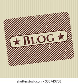 Blog con textura de sello de goma
