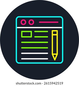 Blog Sheet Line Multi Colour Circle