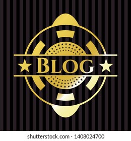 Blog shiny emblem. Vector Illustration. Detailed.