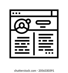 blog social media line icon vector. blog social media sign. isolated contour symbol black illustration