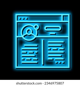 blog social media neon light sign vector. blog social media illustration