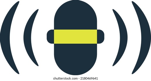 Blog sound, illustration, vector on a white background.