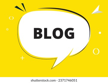 Blog speech bubble text. Hi There on bright color for Sticker, Banner and Poster. vector illustration.