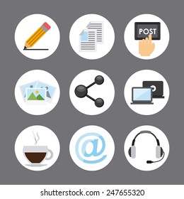 blog template design, vector illustration eps10 graphic