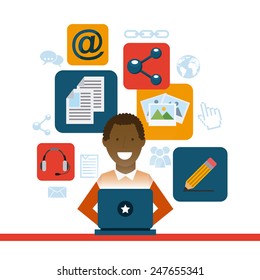 blog template design, vector illustration eps10 graphic
