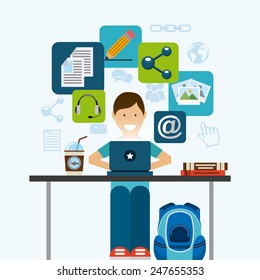 blog template design, vector illustration eps10 graphic