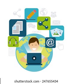blog template design, vector illustration eps10 graphic