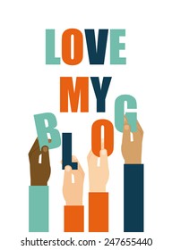 blog template design, vector illustration eps10 graphic