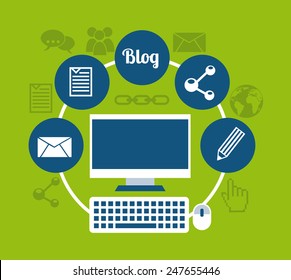 blog template design, vector illustration eps10 graphic