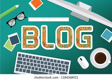 Blog vector concept design