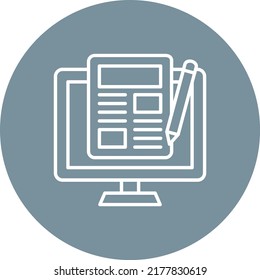 Blog vector icon. Can be used for printing, mobile and web applications.