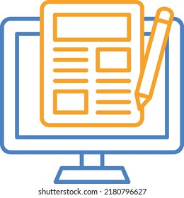 Blog vector icon. Can be used for printing, mobile and web applications.