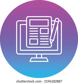 Blog vector icon. Can be used for printing, mobile and web applications.