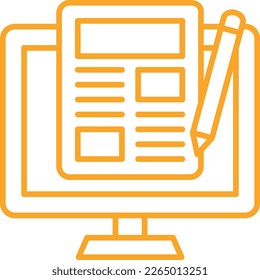 Blog, Vektorsymbol. Kann für Druck-, Mobil- und Web-Anwendungen verwendet werden.