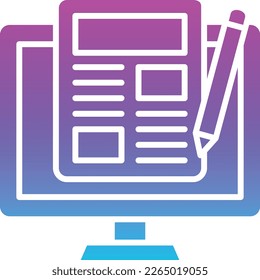 Icono de vector de blog. Se puede usar para imprimir, móviles y aplicaciones web.