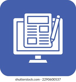 Icono de vector de blog. Se puede usar para imprimir, móviles y aplicaciones web.