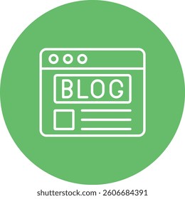 Blog vector icon. Can be used for printing, mobile and web applications.