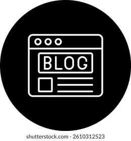 Blog vector icon. Can be used for printing, mobile and web applications.