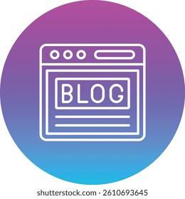 Blog vector icon. Can be used for printing, mobile and web applications.