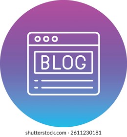 Blog vector icon. Can be used for printing, mobile and web applications.