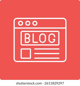 Blog vector icon. Can be used for printing, mobile and web applications.