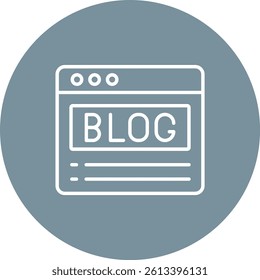 Blog vector icon. Can be used for printing, mobile and web applications.