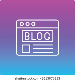 Blog vector icon. Can be used for printing, mobile and web applications.