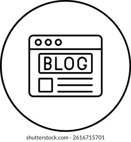 Blog vector icon. Can be used for printing, mobile and web applications.