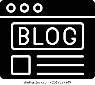 Blog vector icon. Can be used for printing, mobile and web applications.