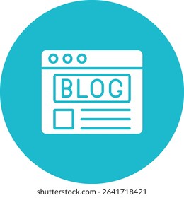 Blog vector icon. Can be used for printing, mobile and web applications.