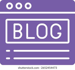 Ícone do vetor de blog. Pode ser usado para impressão, aplicativos móveis e da Web.
