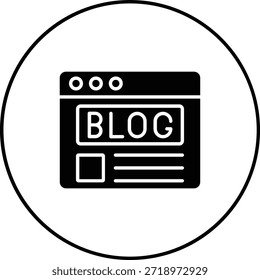 Icono de Vector blog. Se puede utilizar para aplicaciones de impresión, móviles y de Web.