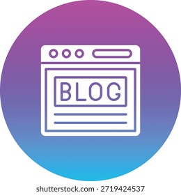 Blog vector icon. Can be used for printing, mobile and web applications.