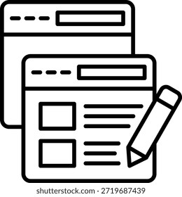 Blog vector icon. Can be used for printing, mobile and web applications.
