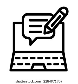 Diseño de iconos de línea de vector de blog