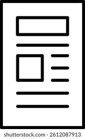 Blog Vector Line Icon Design