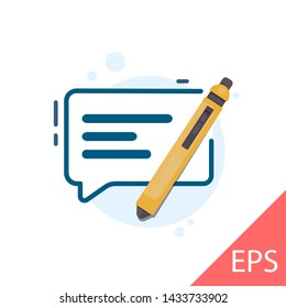 Blog. Vector modern line design illustration icon