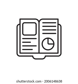 Blog vector outline icon style illustration. Marketing and advertising symbol EPS 10 file