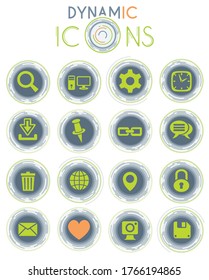 blog web icons on white background with dynamic lines for animation