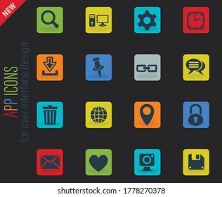 blog web icons for user interface design
