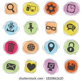 blog web icons for user interface design