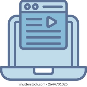 Blog Site Preenchido ícone de tom azul