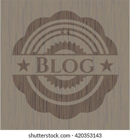 Blog wood emblem. Vintage.