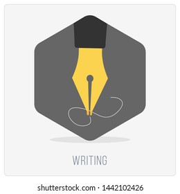 Blog Writing and Editing Icon Concept