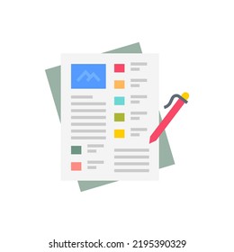 Blog Writing icon in vector. Logotype
