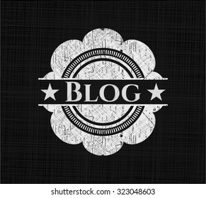 Blog written on a blackboard
