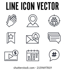 Blogger, Blog set icon symbol template for graphic and web design collection logo vector illustration