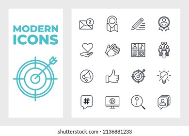 Blogger, blogging, blog set icon symbol template for graphic and web design collection logo vector illustration