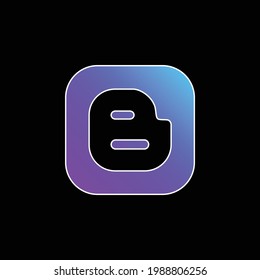 Blogger-blauer Farbverlauf-Vektorsymbol