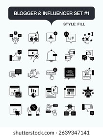 Blogger Content Creator Fill Icon